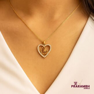 Ad Rose Gold Pendant Chain Heart Shape