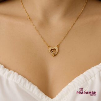 Rose Gold Two Heart Pendant