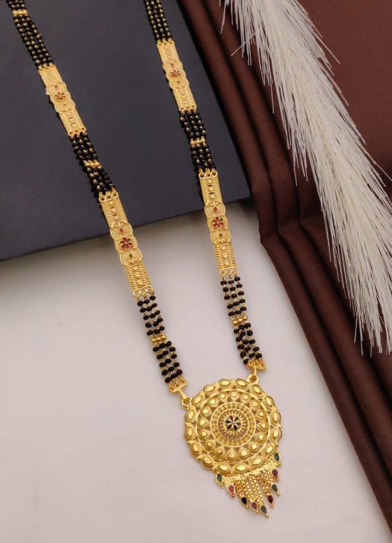 Mancro Gold Plated Long Mangalsutra